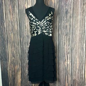 Scarlett Nite Black and Gold Dress
